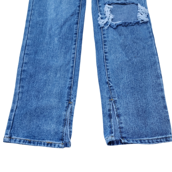 Momokrom Split Hem Straight Leg Jeans - Picture 4 of 5